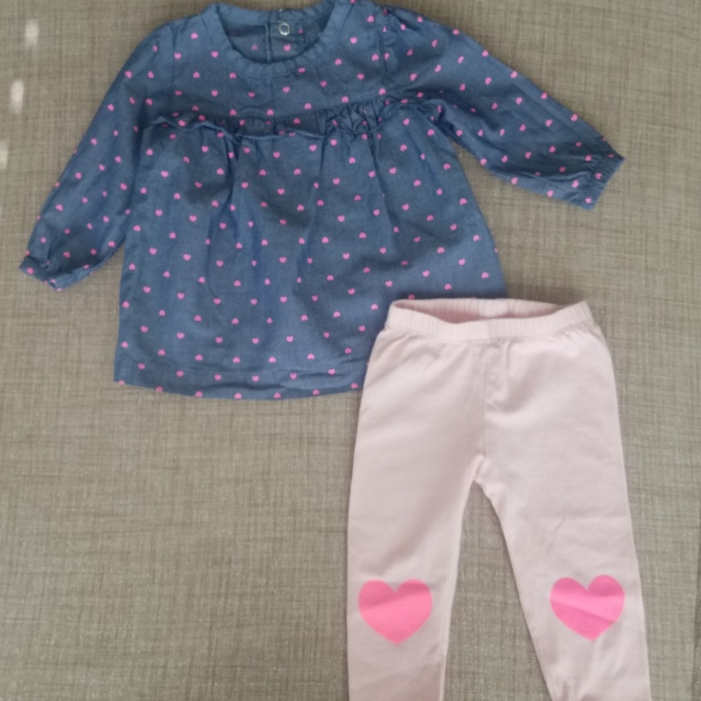 Carters Heart Outfit for Baby Girl